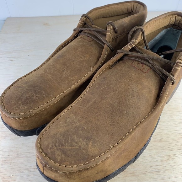 Twisted X Men's Peanut Brown Steel Toe Driving Mocs Shoes MDMSM01 Size 13 - Picture 9 of 10